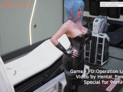 Синевласая девка в кожаном костюме оседлала член в лаборатории 1/16