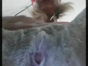 Shaving Hairy Pussy Bushes. Close Up Teen Pussy 2/16