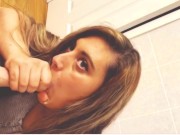 Beautiful Bathroom Dick Sucking (better quality) 13/16