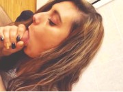 Beautiful Bathroom Dick Sucking (better quality) 9/16