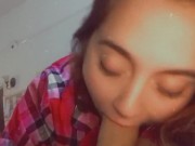 Gorgeous Native American princess sucking daddy’s dick on Christmas 10/16