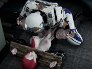 CYBERPUNK Gangbang Missionary, MMF, Doggystyle, Fingering, Orgasm, Cumshot 3/16