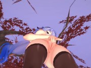 Ganyu rubs her pussy to orgasm - Genshin Impact Hentai. 8/16