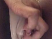 Close up of rubbing my wet pussy and my panties get wet  15/16