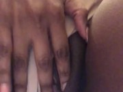 Close up of rubbing my wet pussy and my panties get wet  8/16