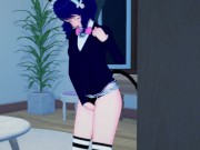 Hot cat girl Cyan Hijirikawa fingers her pussy - Show by Rock Hentai 1/16