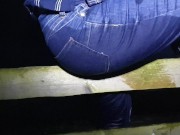 ⭐ Girl totally pisses her blue jeans in public! couldnt hold it! 11/16