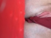 Naughty girl masterbating in public area  5/16