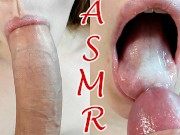 ASMR / fucked her in the mouth. Cum in the mouth of a schoolgirl.