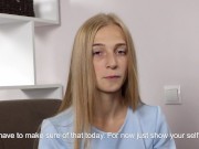 Tiny virgin blonde babe Lizka Gerenda masturbating 3/16