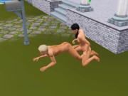 Woman really wants sex from her lover right in the local bar | Porno game 10/16