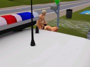 Woman really wants sex from her lover right in the local bar | Porno game 16/16