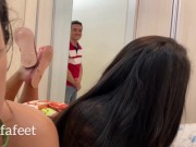 PREV Stepmother and Step aunt Double havaianas make stepson foot worship them FOOT SLAP FLIP FLOPS 7/16