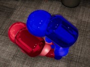 Among Us FUTA Blue and Red Fuck Each Other Doggystyle, Riding, Missionary, Titfuck