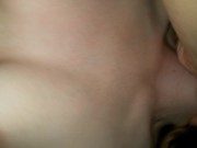 stepbrother & stepsister quiet fuck in living room while parents are asleep 9/16