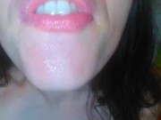 An Onlyfans Fan Requested Wet Sloppy Spitty Spit Saliva Play Pink Mouth Pics so I also Made a Video 11/16