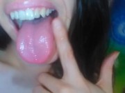 An Onlyfans Fan Requested Wet Sloppy Spitty Spit Saliva Play Pink Mouth Pics so I also Made a Video 6/16