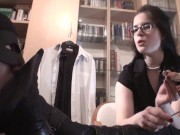 maskjoe have to eat his breakfast from her boots 13/16