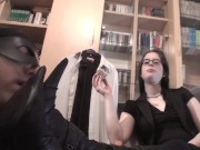 maskjoe have to eat his breakfast from her boots 4/16