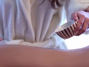 Super tight babe Adrien gets her first time massage 3/16