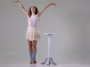 Ursula Fe brunette curly hair gymnast 1/16