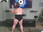 Busty girl twerking her fat ass with tits out | smoking cigarette 12/16