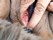 Very Naughty Mature Latina Woman!  See what the inside of my hair pussy looks like? Very Pink! 5/16