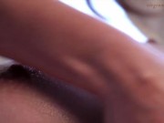 Brunette babe Adrien first time massaged 7/16