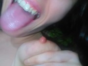 Crazy White Onlyfans Girl PinkMoonLust Self Sucks Left Nipple While Wearing a Cute Green Dress 9/16