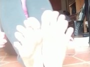 Candid pov feet while she reads part 1 13/16