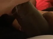 Messy hair mistress deep throats fat cock 13/16