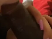 Messy hair mistress deep throats fat cock 8/16