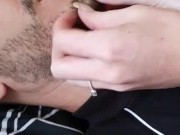Satisfying Beard Scratch Massage With Natural Long Nails 16/16