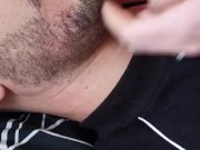 Satisfying Beard Scratch Massage With Natural Long Nails 5/16