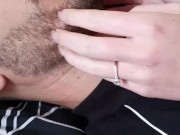 Satisfying Beard Scratch Massage With Natural Long Nails 6/16