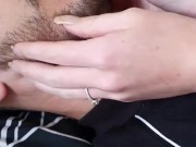 Satisfying Beard Scratch Massage With Natural Long Nails 9/16