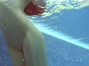 Watch Lina Mercury in red lingerie underwater 13/16