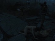 Secret clan fucked two girls on the road, and then in their lair | PC Game 2/16