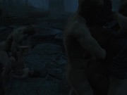 Secret clan fucked two girls on the road, and then in their lair | PC Game 5/16