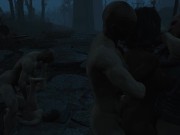 Secret clan fucked two girls on the road, and then in their lair | PC Game 6/16