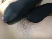 黒タイツ　足コキ 10/16