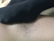 黒タイツ　足コキ 13/16