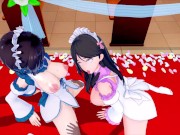 TO ARU MAJUTSU NO INDEX FUKIYOSE SEIRI AND KONORI MII MAID COSTUME 3D HENTAI 11/16