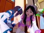 TO ARU MAJUTSU NO INDEX FUKIYOSE SEIRI AND KONORI MII MAID COSTUME 3D HENTAI 4/16