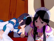 TO ARU MAJUTSU NO INDEX FUKIYOSE SEIRI AND KONORI MII MAID COSTUME 3D HENTAI 5/16