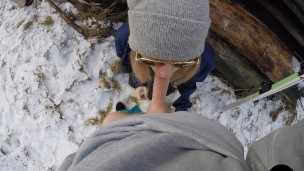 Ski instructor fucking his cute student after getting a blowjob – POV Amateur Couple Lily&Jack
