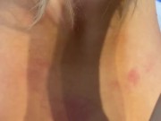 Hot blonde sucks cock with red lips 13/16