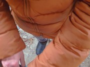 OMG PUBLIC CUM PANTYHOSE IN DANGEROUS PLACE 5/16