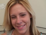 Sexy blonde 18 yr old amateur sucks and fucks on video 4/16