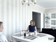 TUTOR4K. After failure on exam angry boy roughly fucks attractive tutor 2/16